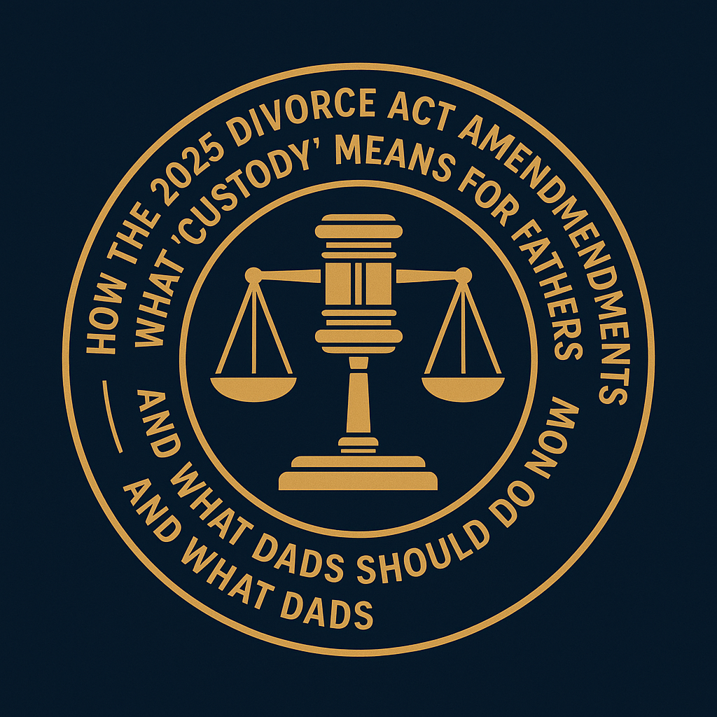 How the 2025 Divorce Act Amendments Change What ‘Custody’ Means for Fathers — and What Dads Should Do Now