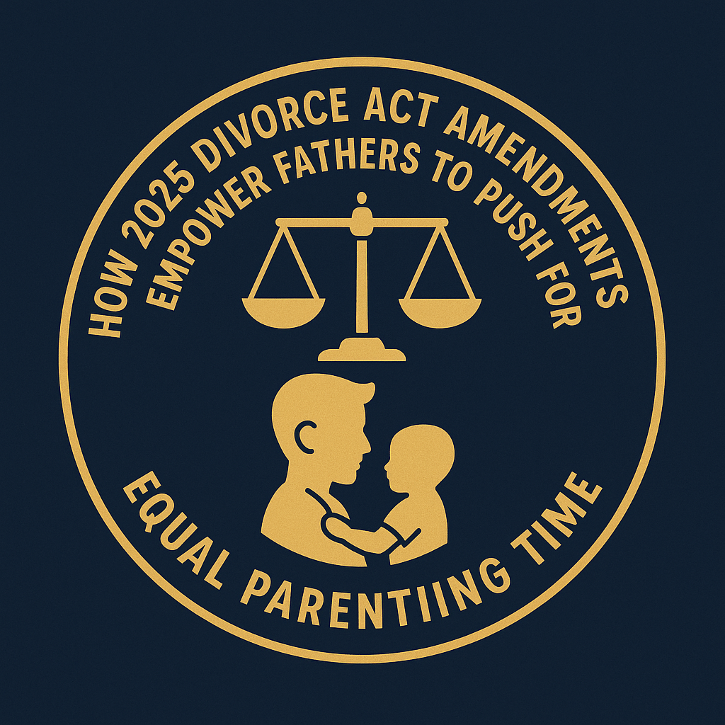 How 2025 Divorce Act Amendments Empower Fathers to Push for Equal Parenting Time