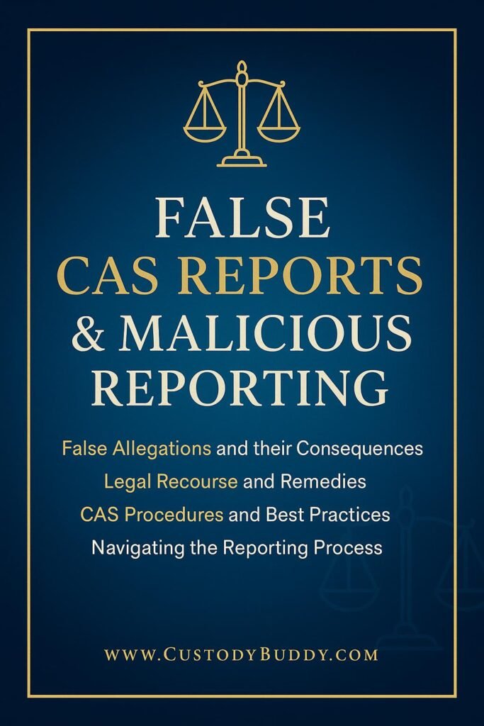 Facing false CAS reports? Learn how to respond calmly, document patterns, protect credibility, and build court-ready evidence in Canada.