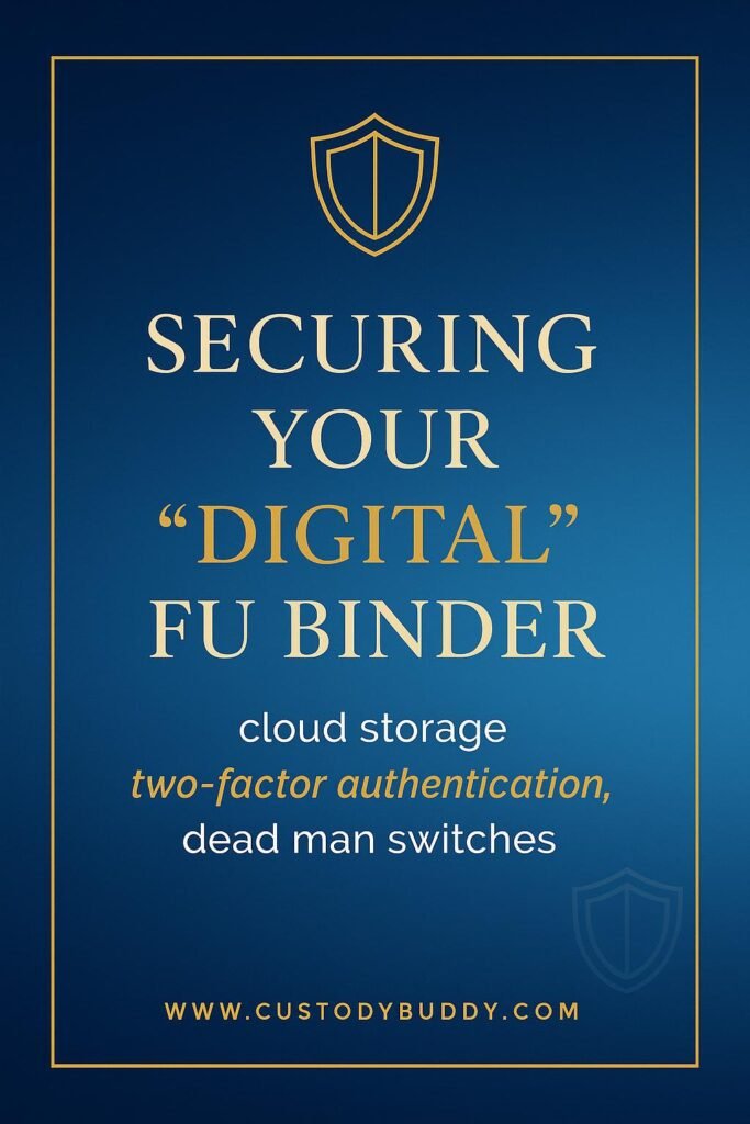 Best practices for cloud storage, two-factor authentication, and "dead man switches" for your evidence.